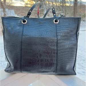 TENNERY WEST LARGE LEATHER TOTE BAG
